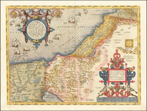 Carte de la Palestine de 1573 par Abraham Ortelius - Abraham Ortelius