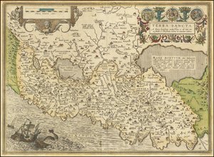 1584 carte - Terra Sancta, a Petro Laicstain perlustrata, et ab eius ore et schedis a Christiano Schrot in tabulam redacta - Abraham Ortelius