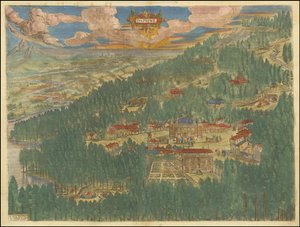 1624 vue imaginaire de Daphné à Antioche par Abraham Ortelius