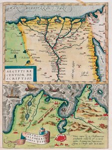 Aegypti Recentior Descriptio. - Carthaginis Celeberrimi Sinus Typus. Carte géographique de l