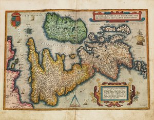 Angliae, Scotiae, et Hiberniae, sive Britannicar: Insularum descriptio (Angleterre, Écosse et Irlande, autrement connues sous le nom des Îles Britanniques)