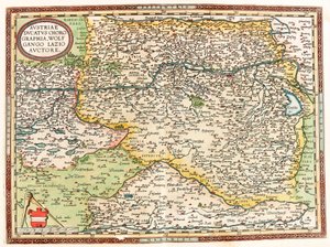 Austria Ducatus Chorographia par Wolfgango Lazio. Carte géographique de l