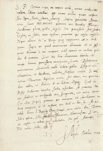 Lettre autographe signée à son neveu, Jacob Cool (Jacobus Colius), Anvers, 2 février 1595 - Abraham Ortelius