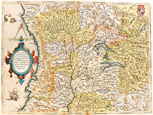 Ducatus Mediolanensis, Finitimarumq Regionu Descriptio Auctore Iooanne Georgio Septala Mediolanense Carte géographique du duché de Milan du "Theatrum Orbis Terrarum" par Abraham Ortelius - Abraham Ortelius