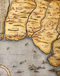 Port de Palos, par Abraham Ortelius (1528-1598), plaque