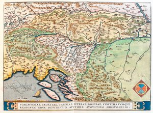 Italie (région : Frioul-Vénétie Julienne), Autriche (État : Tyrol, Carinthie), Slovénie, nord de la Croatie, centre-nord de la Bosnie-Herzégovine - Abraham Ortelius
