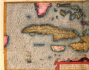 Carte de Cuba et de la Jamaïque du Theatrum Orbis Terrarum