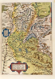 Carte de la Savoie, du Theatrum Orbis Terrarum par Abraham Ortelius