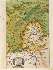 Carte du Vermandois, de Theatrum Orbis Terrarum par Abraham Ortelius
