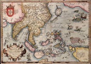 Carte des Indes orientales par Ortelius, vers 1570 - Abraham Ortelius