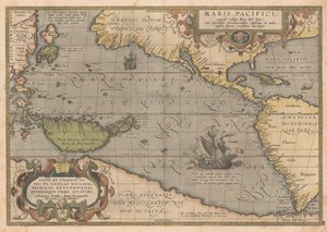 Maris Pacifici de Theatrum orbis terrarum, 1595 - Abraham Ortelius
