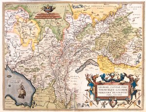 Pays-Bas (Province : Hollande du Nord, Flevoland, Overijssel, Gelderland, Limburg), Allemagne (État : Basse-Saxe, Rhénanie-du-Nord-Westphalie) - Abraham Ortelius