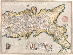 Regnii Neapolitani verissima secundum antiquorum et recentiorum traditionem descriptio, Pyrrho Ligorio auct. Carte géographique du territoire du Royaume de Naples en Italie tirée du « Theatrum Orbis Terrarum » par Abraham Ortelius