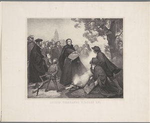 Luther brûle la bulle papale - Abraham Pieter Felix