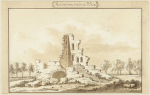 Ruine de la maison à Vliet, dans la Lopikkerwaard - Abraham Rademaker