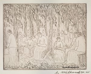 Sous deux arbres - Abraham Walkowitz