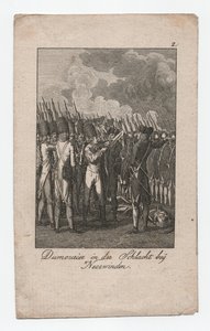 Dumouriez à la bataille de Neerwinden, vers 1795 (gravure) - Abraham Wolfgang Küffner