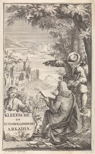 Voyageur dessinant la ville de Clèves - Abraham Zeeman