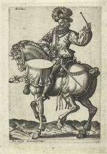 Tambour allemand à cheval - Abraham de Bruyn (attributed to)
