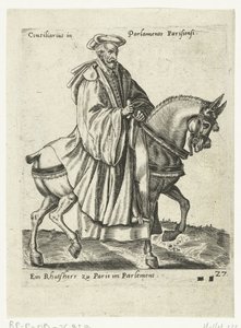 Conseiller français à cheval - Abraham de Bruyn (attributed to)