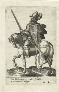 Cavalier néerlandais avec fusil - Abraham de Bruyn (attributed to)
