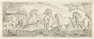 Chevaux Animaux (titre de la série) - Abraham de Bruyn (possibly)