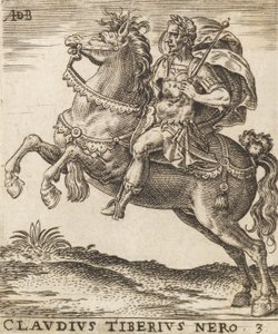 Claude Tibère Néron des Douze Césars à cheval - Abraham de Bruyn