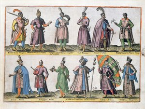Costumes militaires hongrois et polonais au XVIe siècle, de 