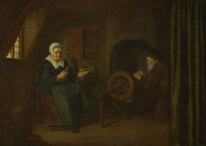Tobie et Anna, vers 1657-1658
