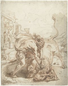 Hercule vainc Achélous sous la forme d