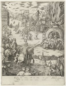 Shadrach, Meshach et Abednego dans la fournaise ardente - Abraham van den Hecken