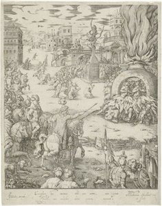 Shadrach, Meshach et Abednego dans la fournaise ardente - Abraham van den Hecken