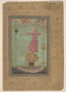 Jahangir tirant sur la tête de Malik Ambar, début du XVIIe siècle - Abu