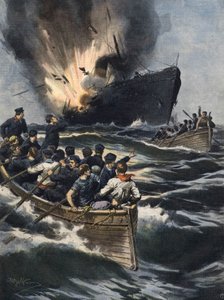 Un bateau à vapeur allemand a explosé entre la Sicile et la côte tunisienne. L