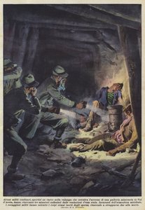 Quelques soldats frontaliers, ayant ouvert un passage dans l
