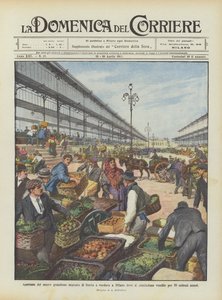 Ouverture du nouveau grand marché de fruits et légumes à Milan où se concluent des ventes pour 50 millions par an