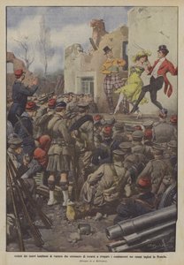 Artistes des théâtres londoniens de variété divertissant les combattants sur le front