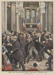 Attentat contre Alfred Dreyfus au Panthéon de Paris lors de la glorification de Zola - Achille Beltrame
