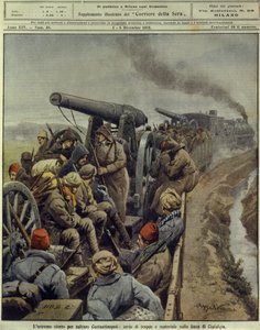Guerres balkaniques (1912-1913), Dernier effort pour sauver Constantinople en envoyant des troupes et des biens à la ligne de Ciafalda, 1er décembre - Achille Beltrame