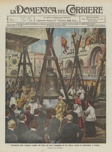 Bénédiction des cloches offertes par le Pape pour le nouveau clocher de Saint-Marc, encore en construction, à Venise