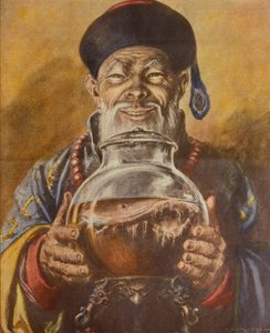 Champignon chinois, par Achille Beltrame, illustration, Illustrateur Walter Molino, de La Domenica del Corriere - Achille Beltrame
