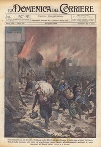 Ville détruite par un incendie