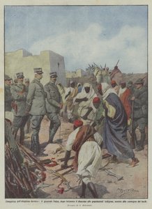 Conquête du plateau de Derna, le général Salsa ordonne le désarmement des populations - Achille Beltrame