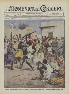 Conquête italienne du lointain Fezzan, fêtes et hommages de la population noire du village de Brak