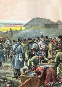 Convoi de prisonniers politiques russes déportés en transit vers l