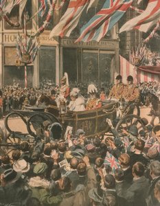 Illustration de couverture du jubilé du roi George V; Londres, Angleterre - Achille Beltrame