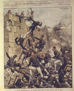 Illustration de couverture du siège de Port Arthur en Chine pendant la guerre russo-japonaise de 1904-1905 - Achille Beltrame