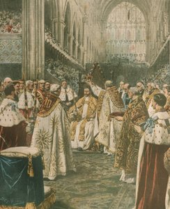 Illustration de couverture de la couronnement du roi George V; Londres, Angleterre - Achille Beltrame