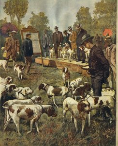 Exposition canine et épreuves de chiens de chasse à San Siro (Milan) - Achille Beltrame