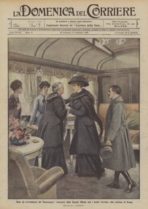 Après les événements du Monténégro, la rencontre de la reine Milena avec nos souverains, à la gare de Rome